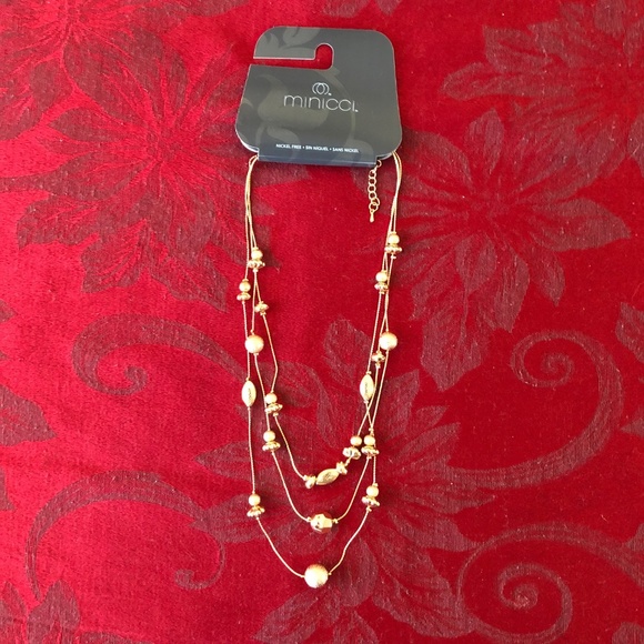 Minicci Layered Gold Bead Necklace - Picture 2 of 5